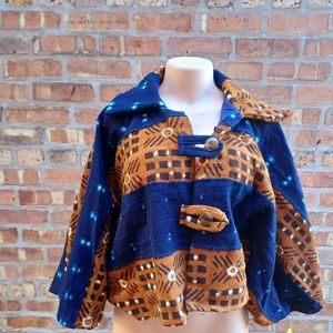 Handmade mudcloth cape Free size